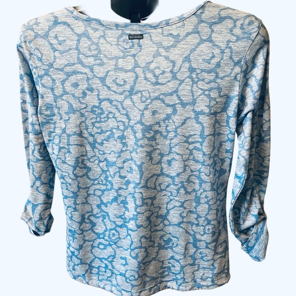 Columbia Blue Patterned Women's Top - Picture 2 of 5
